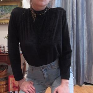 Vintage Velvet Mockneck E-boy / E-girl Long Sleeve
